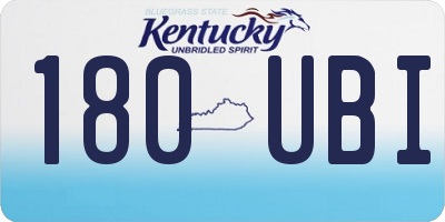 KY license plate 180UBI
