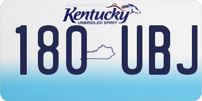 KY license plate 180UBJ
