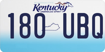 KY license plate 180UBQ