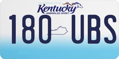KY license plate 180UBS