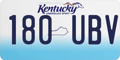 KY license plate 180UBV