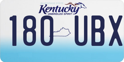 KY license plate 180UBX