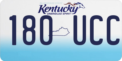 KY license plate 180UCC