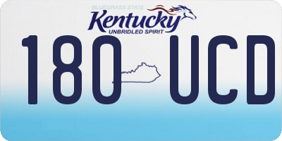 KY license plate 180UCD