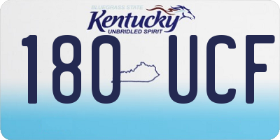 KY license plate 180UCF