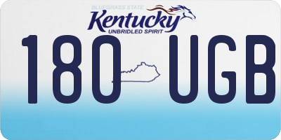KY license plate 180UGB