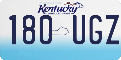 KY license plate 180UGZ