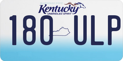 KY license plate 180ULP