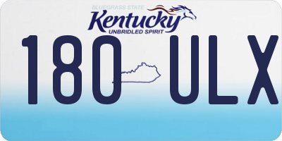 KY license plate 180ULX