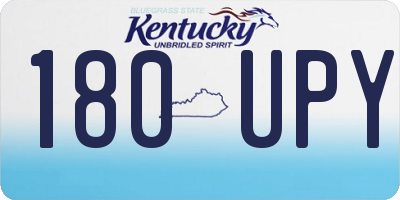 KY license plate 180UPY