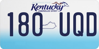 KY license plate 180UQD