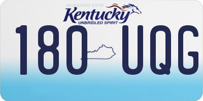 KY license plate 180UQG