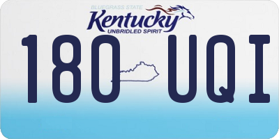 KY license plate 180UQI