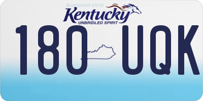 KY license plate 180UQK
