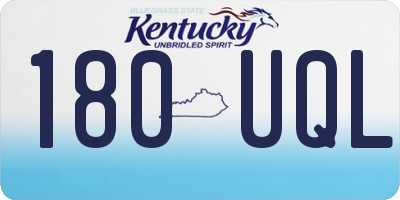KY license plate 180UQL