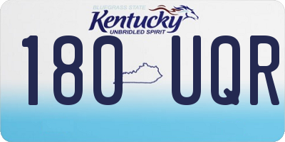 KY license plate 180UQR