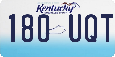 KY license plate 180UQT