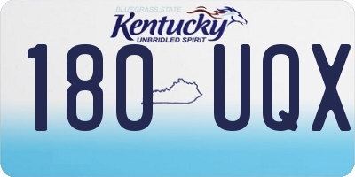 KY license plate 180UQX