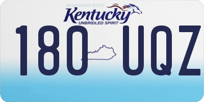 KY license plate 180UQZ