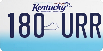 KY license plate 180URR