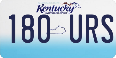 KY license plate 180URS