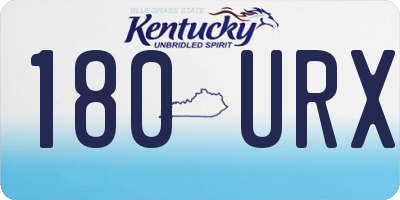 KY license plate 180URX