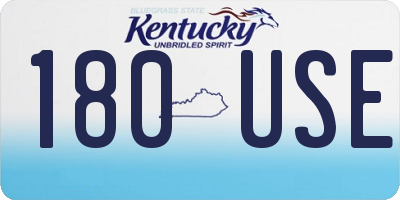 KY license plate 180USE