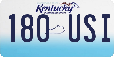 KY license plate 180USI
