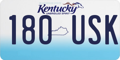 KY license plate 180USK