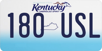 KY license plate 180USL