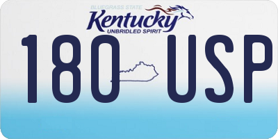 KY license plate 180USP