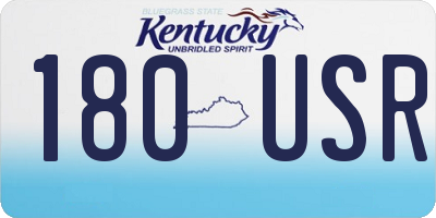 KY license plate 180USR