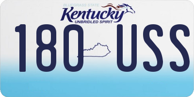 KY license plate 180USS