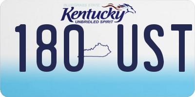 KY license plate 180UST