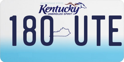 KY license plate 180UTE