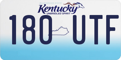 KY license plate 180UTF