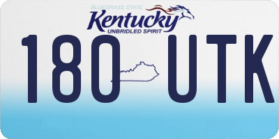 KY license plate 180UTK