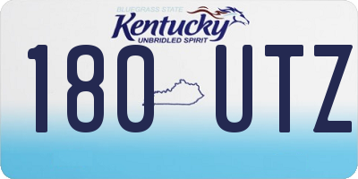 KY license plate 180UTZ