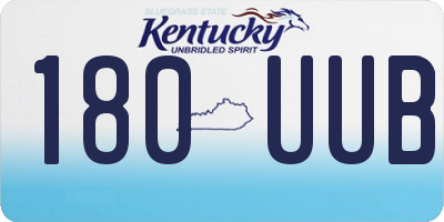 KY license plate 180UUB