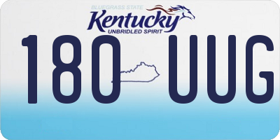 KY license plate 180UUG