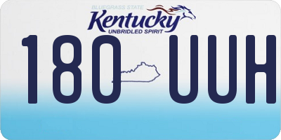 KY license plate 180UUH
