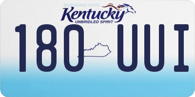 KY license plate 180UUI
