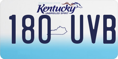 KY license plate 180UVB