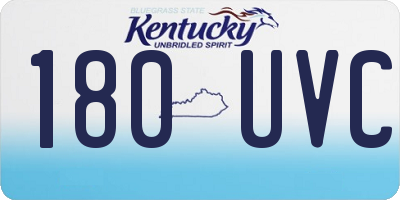 KY license plate 180UVC