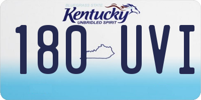 KY license plate 180UVI