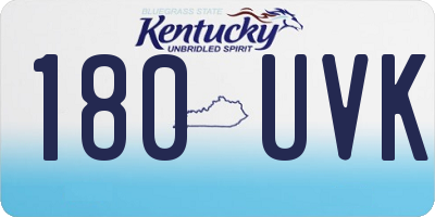 KY license plate 180UVK