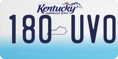 KY license plate 180UVO