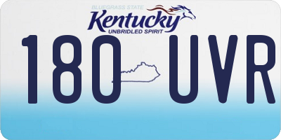 KY license plate 180UVR