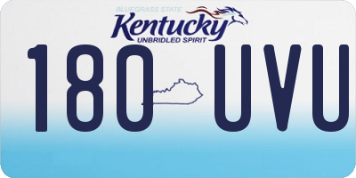 KY license plate 180UVU