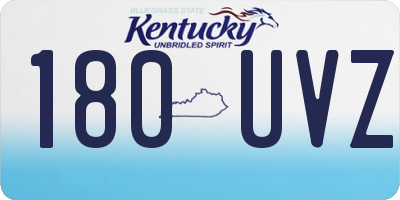 KY license plate 180UVZ